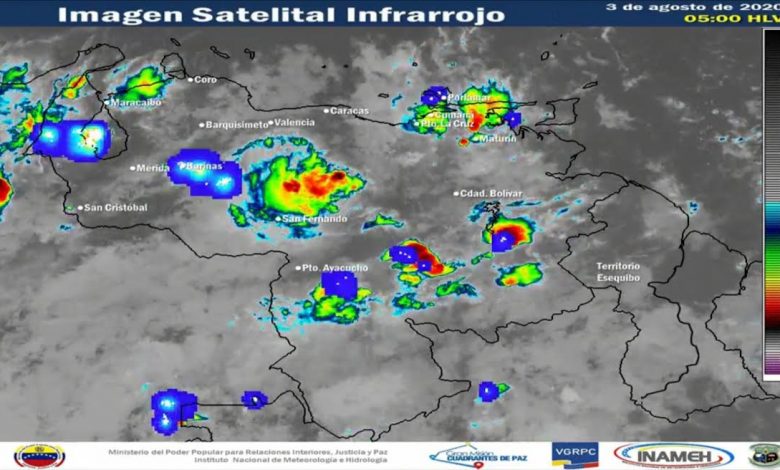 Inameh pronostica lluvias en Venezuela