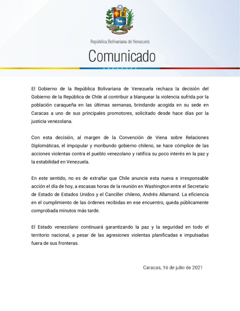 thumbnail of Venezuela-rechaza-asilo-politico-a-Emilio-Grateron-en-la-Embajada-de-Chile-en-Ca