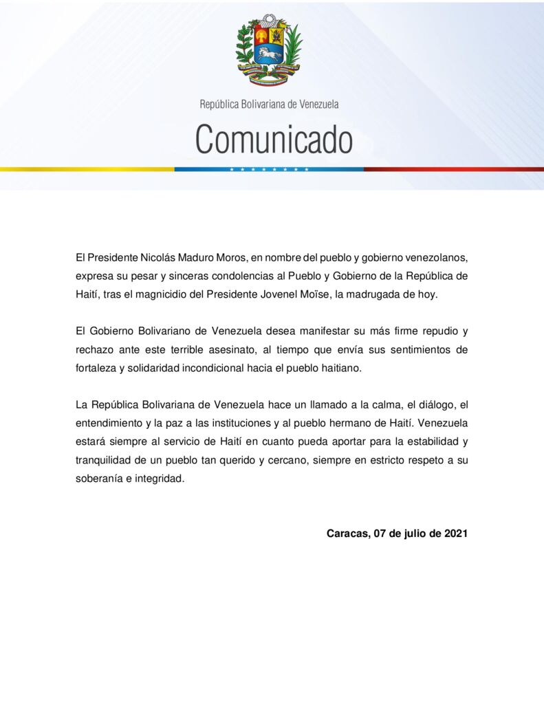 thumbnail of Venezuela-se-solidariza-con-el-pueblo-de-Haiti-y-repudia-asesinato-del-presidente-Jovenel-Moise