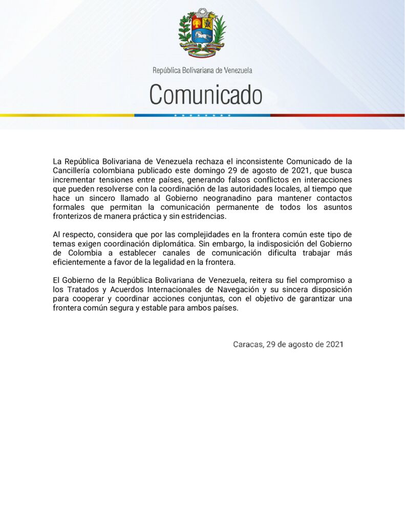 thumbnail of Venezuela-rechaza-inconsistente-comunicado-de-la-Cancilleria-colombiana