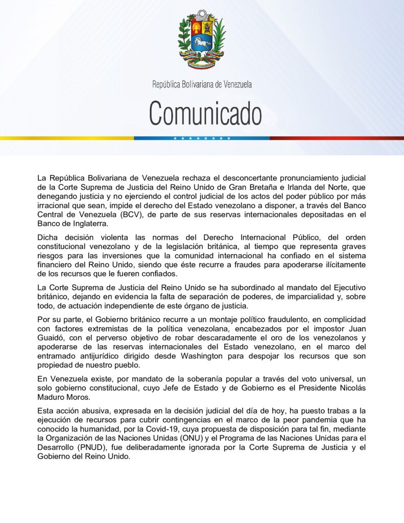 thumbnail of Gobierno-Bolivariano-rechaza-pronunciamiento-del-Reino-Unido-que-impide-a-Venezuela-recuperar-sus-reservas-internacionales (1)