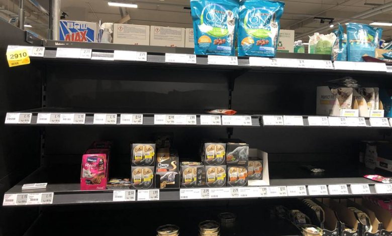 Estanterías vacías en supermercados de Alemania