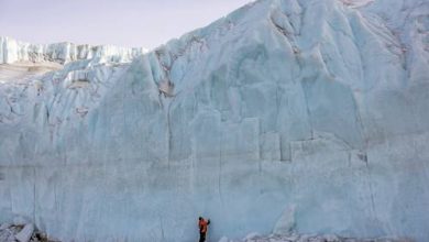 Glaciar de Taylor Valley, en la Antártida