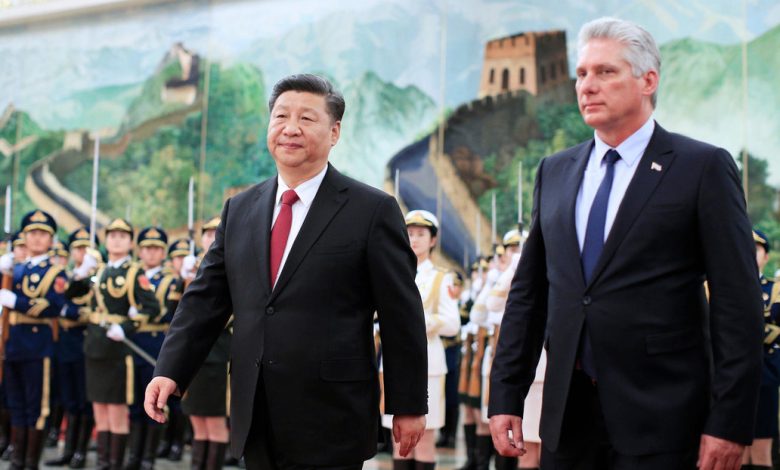 Encuentro entre los presidentes de Cuba y China