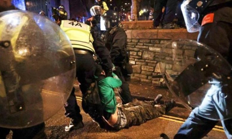 Manifestantes del Reino Unido