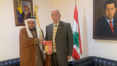 Embajador venezolano en Líbano se reúne con presidente del Comité de Defensa Árabe Siria