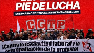 La principal central sindical se une a las protestas en Perú