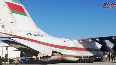 Avión bielorruso cargado con ayuda humanitaria