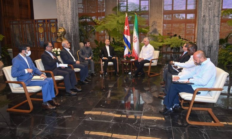 Presidente de Cuba reunión con el canciller de Irán