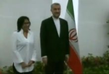 Vicepresidenta Ejecutiva de Venezuela recibe a ministro de Exteriores de Irán
