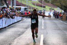 Llegada del maratón de la CAF