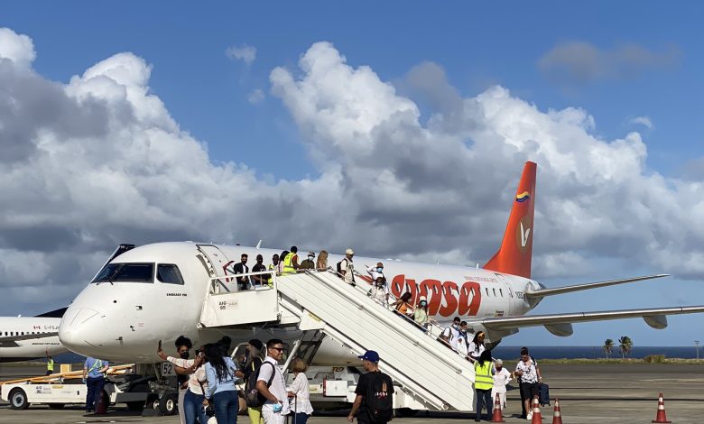 San Vicente recibe vuelo inaugural de Conviasa Caracas-La Habana- San Vicente