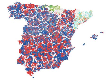 España se tiñe de azul en estas elecciones