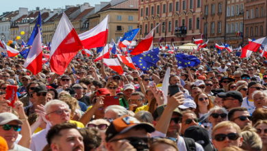 Polacos protestan contra el Gobierno