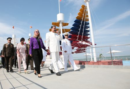 Presidente Maduro en los actos de la Batalla Naval del Lago