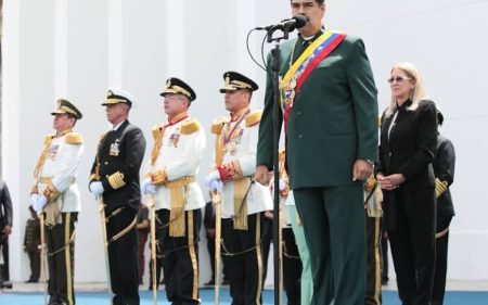 Presidente Maduro en los actos del desfile del 5 de julio