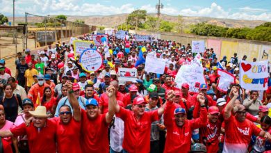 Marea roja en apoyo a la Revolución Bolivariana