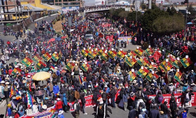 Manifestaciones en Bolivia