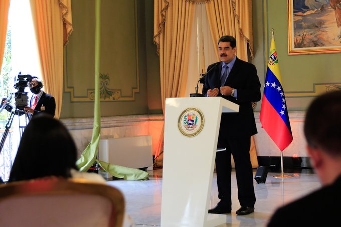 Presidente Nicolás Maduro en rueda de prensa internacional