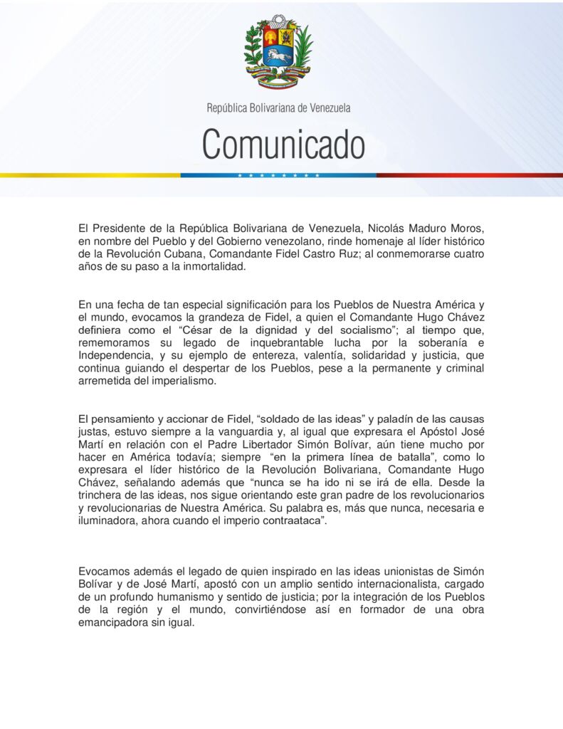 thumbnail of Venezuela-conmemora-los-cuatro-años-de-la-siembra-histórica-del-líder-de-la-Revolución-Cubana-el-Comandante-Fidel-Castro