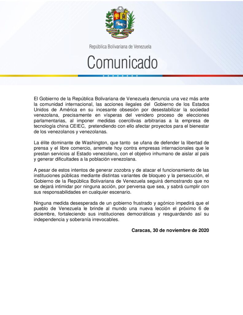 thumbnail of Venezuela-denuncia-ilegales-medidas-de-EEUU-contra-la-empresa-china-CEIEC