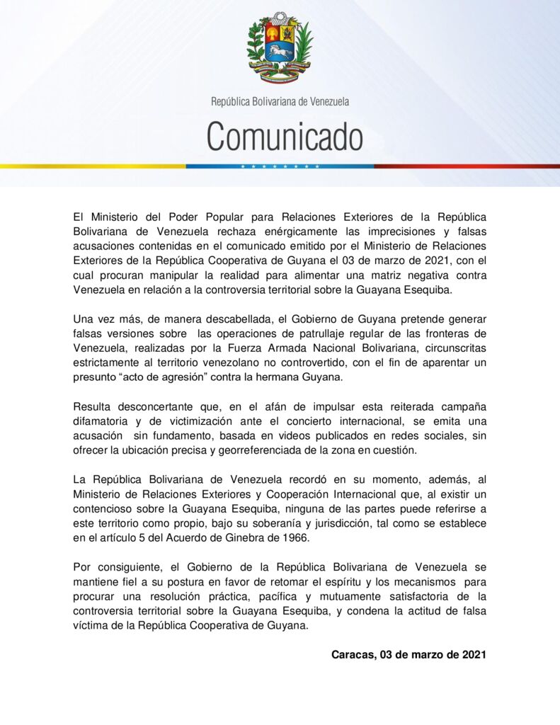 thumbnail of Venezuela-rechaza-falsas-acusaciones-contenidas-en-comunicado-emitido-por-Guyana