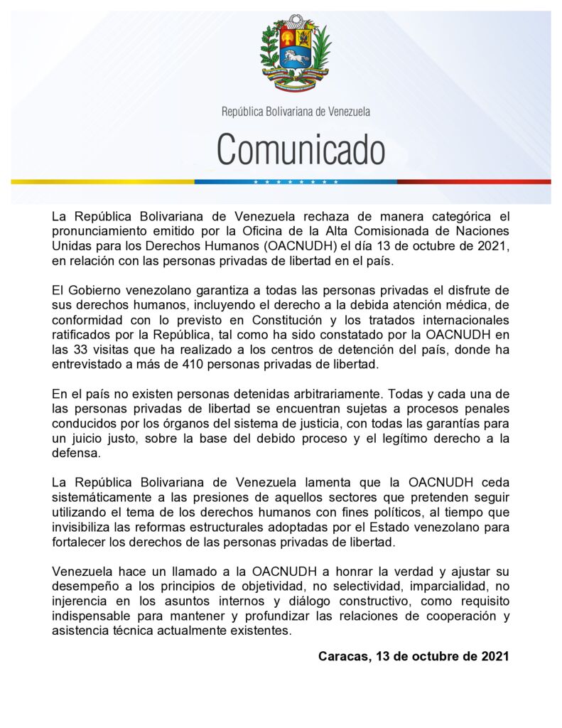 thumbnail of Comunicado_Venezuela_Rechaza_Pronunciamiento_AltaComisionada
