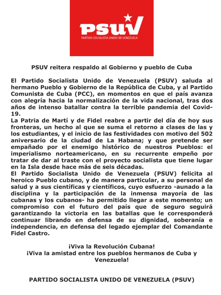 thumbnail of comunicado Psuv