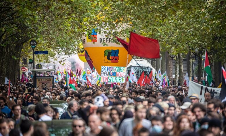 Miles de personas participaron en las protestas en Francia