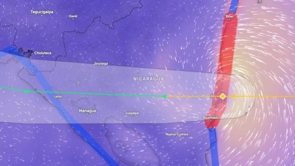 Huruaacán Julia en Nicarag