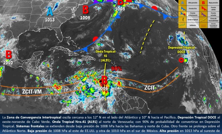 Paso de onda tropical por el Caribe