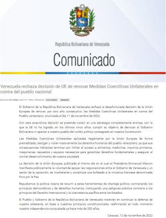 Comunicado