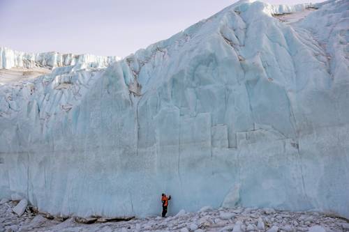 Glaciar de Taylor Valley, en la Antártida