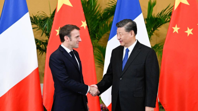 Xi Jinping y Emmanuel Macron