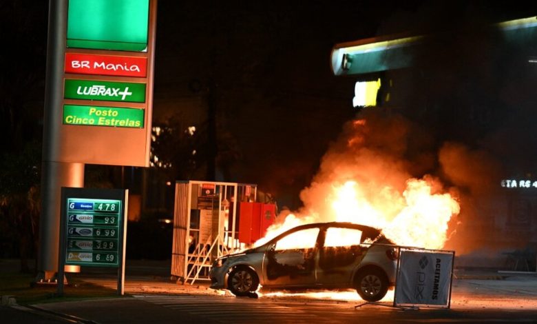 Destrozos ocasionados por seguidores de Bolsonaro