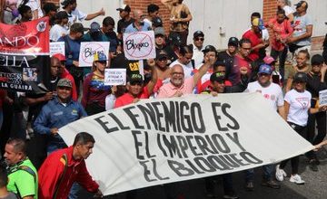 Movilización popular rechaza el bloqueo contra Venezuela