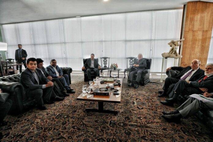 Reunión de los presidentes Da Silva y Arce
