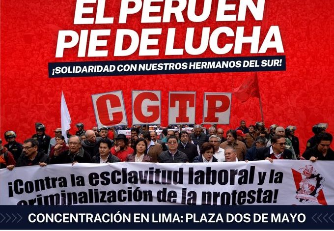 La principal central sindical se une a las protestas en Perú