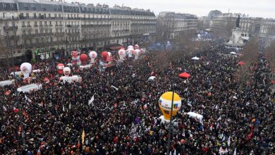 Manifestación de protesta en Francia