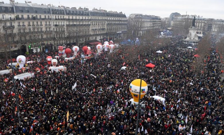 Manifestación de protesta en Francia