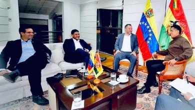 Canciller evenzolano y presidente del Senado de Bolivia para fortalecer cooperación