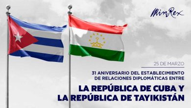 Cuba y Tayikistán celebran 31 años de relaciones bilaterales