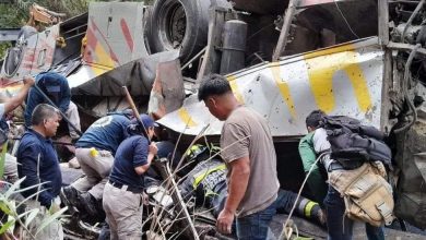 Accidente de autobús en Oaxaca, México