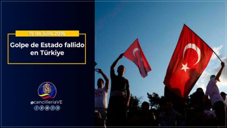 Venezuela saluda Día de la Democracia y Unidad Nacional de Turquía