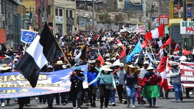 Convocan a movilización popular contra Gobierno de Boluarte