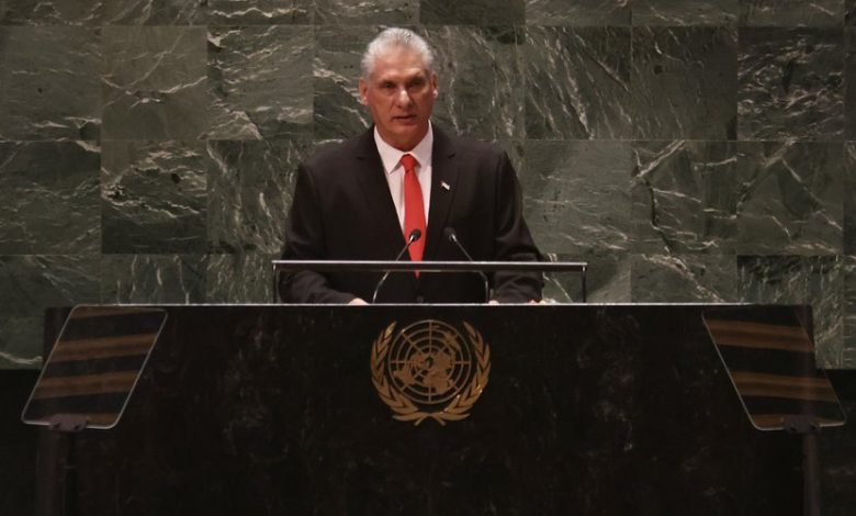 Díaz-Canel urge a la ONU a alcanzar un nuevo contrato global "más justo"