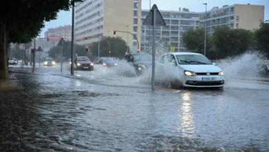 Fuertes lluvias afectaron este fin de semana las regiones del centro y este de España