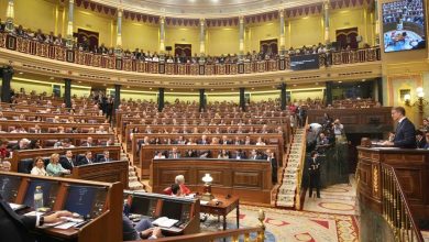 Alberto Nuñez Feijóo asiste al Congreso español para proceso de investidura