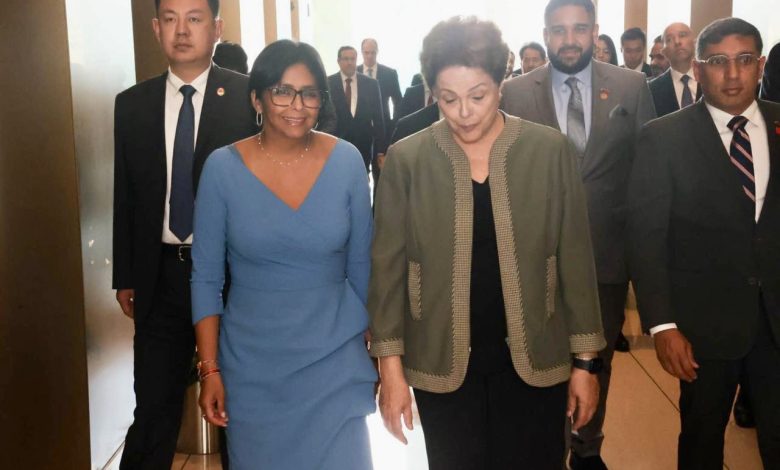 Vicepresidenta Delcy Rodríguez visitó sede del Banco de Desarrollo de los Brics