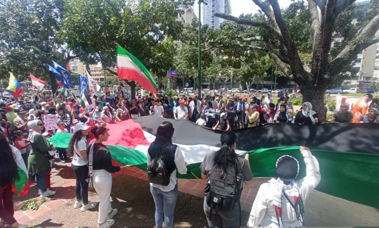 Marcha en apoyo al pueblo palestino en Caracas